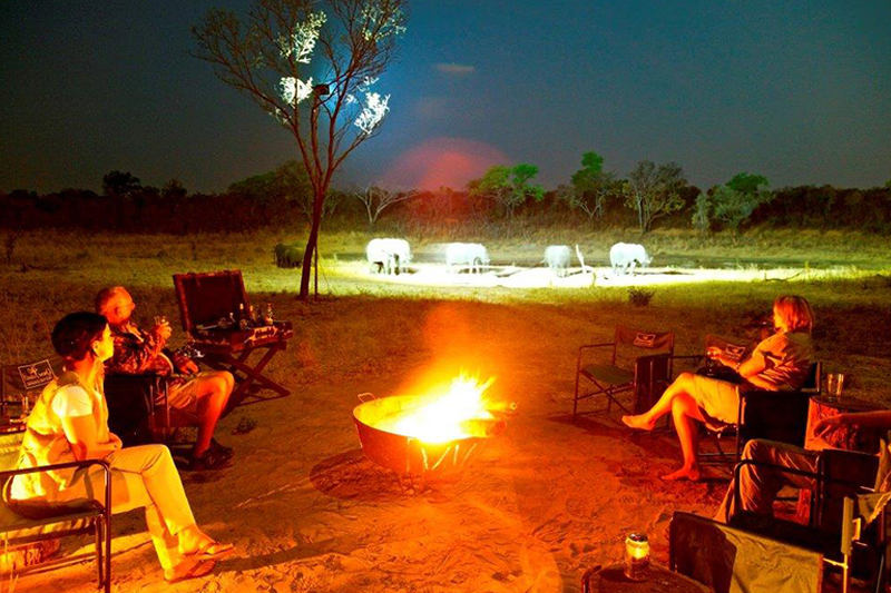 Sasana Tours and Safaris - Mana pools - Night Fire - Zimbabwe Tours and Safaris